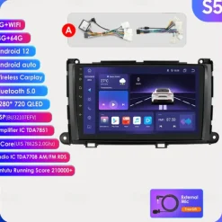 for Toyota Sienna 2011-2014 Car Radio Multimedia Video Player Navigation Stereo GPS Android Auto Carplay