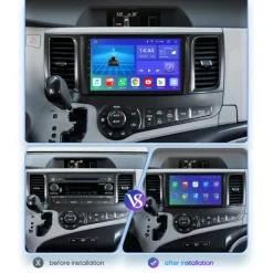 for Toyota Sienna 2011-2014 Car Radio Multimedia Video Player Navigation Stereo GPS Android Auto Carplay