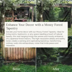 Forest River Hanging Tapestry Wall Art Large Tapestry Mural Decor Photograph Backdrop Blanket Curtain Home Bedroom Living Room Decoration