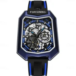 FORSINING Men Mechanical Watch Creative Outdoor Fashion Wristwatch Automatic Self-winding Waterproof Decoration Rubber Watch