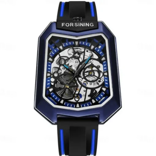 FORSINING Men Mechanical Watch Creative Outdoor Fashion Wristwatch Automatic Self-winding Waterproof Decoration Rubber Watch