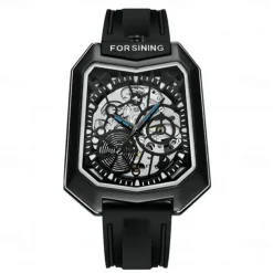 FORSINING Men Mechanical Watch Creative Outdoor Fashion Wristwatch Automatic Self-winding Waterproof Decoration Rubber Watch