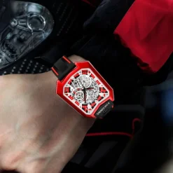 FORSINING Men Mechanical Watch Creative Outdoor Fashion Wristwatch Automatic Self-winding Waterproof Decoration Rubber Watch