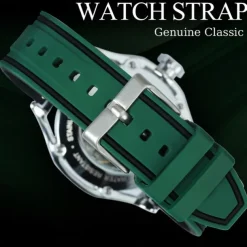 FORSINING Men Mechanical Watch Fashion Casual Wristwatch Automatic Self-winding Calendar Waterproof Decoration Silicone Gel Watch