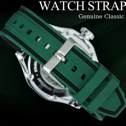 FORSINING Men Mechanical Watch Fashion Casual Wristwatch Automatic Self-winding Calendar Waterproof Decoration Silicone Gel Watch