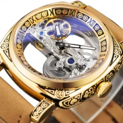 FORSINING Men Mechanical Watch Fashion Casual Wristwatch Automatic Self-winding Moon phase Luminous Waterproof Steel Watch
