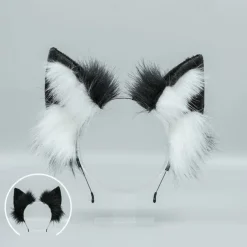 Fox Clip Cat Ears Headband Wolf Paws Cosplay Costume Carnival Fancy Party Costume Accessories