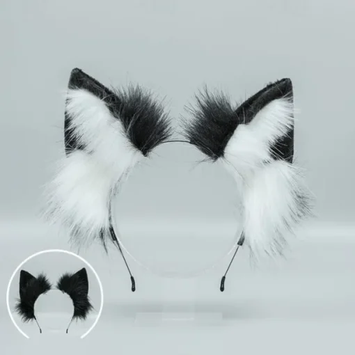 Fox Clip Cat Ears Headband Wolf Paws Cosplay Costume Carnival Fancy Party Costume Accessories
