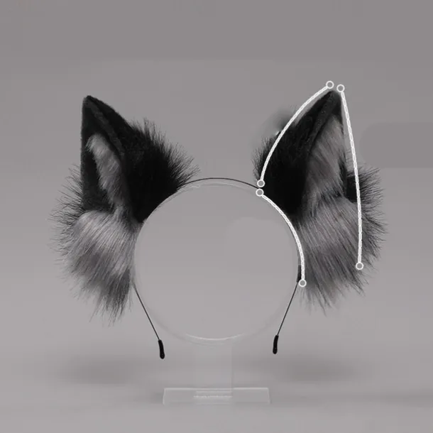 Fox Clip Cat Ears Headband Wolf Paws Cosplay Costume Carnival Fancy Party Costume Accessories