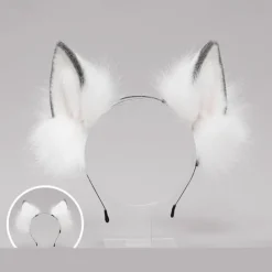 Fox Clip Cat Ears Headband Wolf Paws Cosplay Costume Carnival Fancy Party Costume Accessories