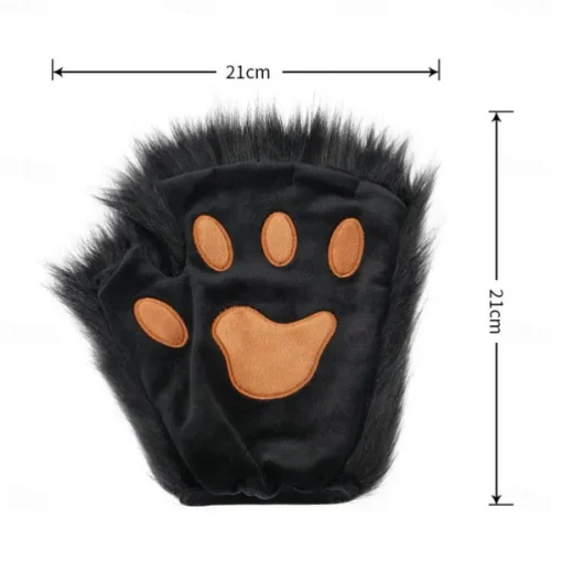 Fox Tail Clip Cat Ears Wolf Paws Gloves Cosplay Costume Carnival Fancy Party Costume Accessories