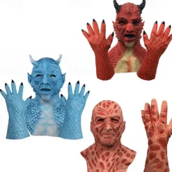 Freddy Krueger Halloween Gloves Mask Halloween Props Horror Scary Costume Adults Men's Women's Halloween Carnival Easy Halloween Costumes Dress Up