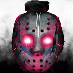 Friday the 13th Jason Voorhees Hoodie Cartoon Manga Anime 3D Front Pocket Graphic For Couple's Men's Women's Adults' Halloween Carnival Masquerade 3D Print Casual Daily