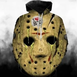 Friday the 13th Jason Voorhees Hoodie Cartoon Manga Anime 3D Front Pocket Graphic For Couple's Men's Women's Adults' Halloween Carnival Masquerade 3D Print Casual Daily