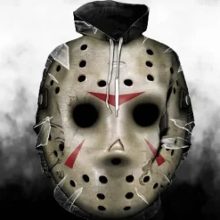 Friday the 13th Jason Voorhees Hoodie Cartoon Manga Anime 3D Front Pocket Graphic For Couple's Men's Women's Adults' Halloween Carnival Masquerade 3D Print Casual Daily