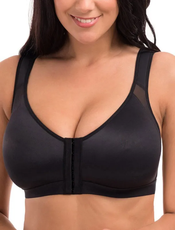 Front Closure Full Coverage Back Support Posture Corrector Bras for Women Home Outfits