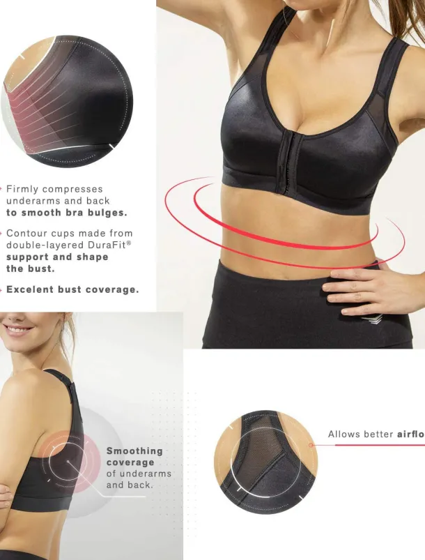 Front Closure Full Coverage Back Support Posture Corrector Bras for Women Home Outfits