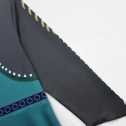 Frozen Princess Anna Kids Girls' Dress Solid Color Party Dress Dress Performance Crew Neck Long Sleeve Princess Dress 3-10 Years Winter Light Green