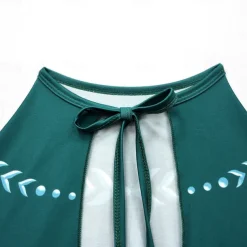 Frozen Princess Anna Kids Girls' Dress Solid Color Party Dress Dress Performance Crew Neck Long Sleeve Princess Dress 3-10 Years Winter Light Green