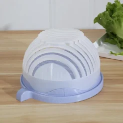 Fruit & Vegetable Cutter Easy Salad and Fruit Cutter Bowl - Eco-Friendly, Dishwasher Safe, Perfect Kitchen Helper for Quick Meal Prep