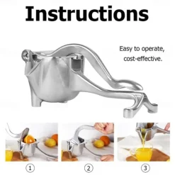 Fruit Juicer Orange Lemon Squeezer Extractor Stainless Steel Portable Manual Juicing Tool Easy to Use for Home