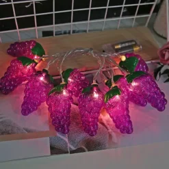 Fruit String Lights 1.5M 10 LEDS/3M 20LEDS Strawberry Banana Kiwi Pineapple Shape String Fairy Lights for Home Room Party Decoration