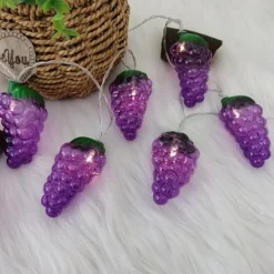 Fruit String Lights 1.5M 10 LEDS/3M 20LEDS Strawberry Banana Kiwi Pineapple Shape String Fairy Lights for Home Room Party Decoration