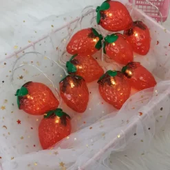 Fruit String Lights 1.5M 10 LEDS/3M 20LEDS Strawberry Banana Kiwi Pineapple Shape String Fairy Lights for Home Room Party Decoration