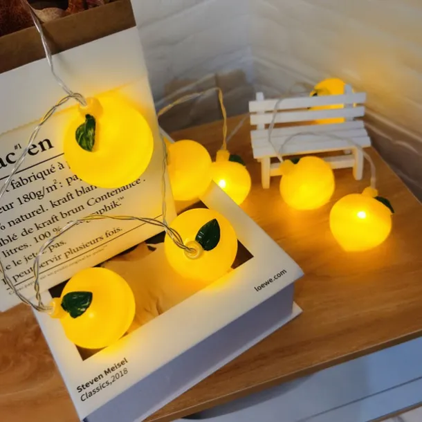 Fruit String Lights 1.5M 10 LEDS/3M 20LEDS Strawberry Banana Kiwi Pineapple Shape String Fairy Lights for Home Room Party Decoration
