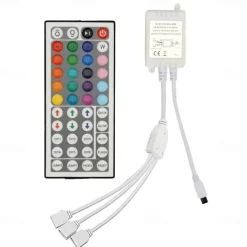 49.2ft LED RGB Light Strips 3x5m 5050 SMD 450 Leds Waterproof 10mm Fexible Strip Light Tape Color Changing with 44key IR Remote Controller Kit DC 12V