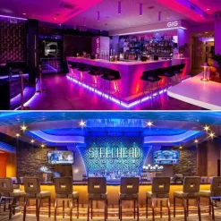 49.2ft LED RGB Light Strips 3x5m 5050 SMD 450 Leds Waterproof 10mm Fexible Strip Light Tape Color Changing with 44key IR Remote Controller Kit DC 12V