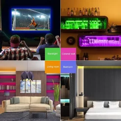 32.8ft 10m COB Bluetooth LED Smart Strip Lights Christmas Decor Music Sync RGB APP Color Changing for Bedroom Home TV Back Light DIY Décor