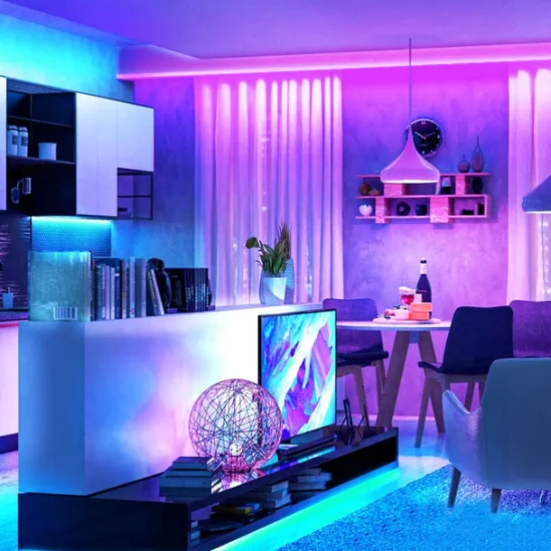 32.8ft 10m COB Bluetooth LED Smart Strip Lights Christmas Decor Music Sync RGB APP Color Changing for Bedroom Home TV Back Light DIY Décor