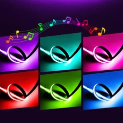 32.8ft 10m COB Bluetooth LED Smart Strip Lights Christmas Decor Music Sync RGB APP Color Changing for Bedroom Home TV Back Light DIY Décor