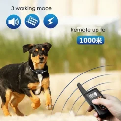 3300FT No Shock Pet Dog Training Collar Beep Vibrating Pet Trainer IPX7 Waterproof Rechargeable Pet Training Collar No Prongs Sound and Vibration Collar