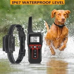 3300FT No Shock Pet Dog Training Collar Beep Vibrating Pet Trainer IPX7 Waterproof Rechargeable Pet Training Collar No Prongs Sound and Vibration Collar