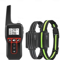 3300FT No Shock Pet Dog Training Collar Beep Vibrating Pet Trainer IPX7 Waterproof Rechargeable Pet Training Collar No Prongs Sound and Vibration Collar