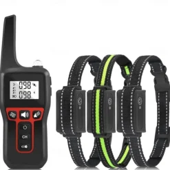 3300FT No Shock Pet Dog Training Collar Beep Vibrating Pet Trainer IPX7 Waterproof Rechargeable Pet Training Collar No Prongs Sound and Vibration Collar
