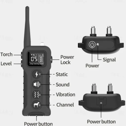 3300Ft Pet Dog Training Collar with Remote 9 Tone Option Rechargeable Waterproof IPX7 Swimming Shock Training Collar