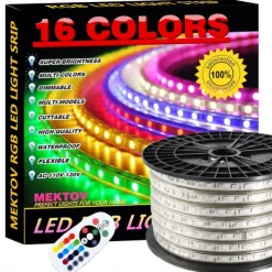 16-100FT Smart RGB IC LED Light Strip - 24V Waterproof Multi Color-Chasing Lights with APP & Music Sync Addressable for Bedroom & Outdoor Use 1 Roll