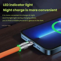 3.3ft 120W 3-In-1 Multi Fast Charging Nylon Braided Cable USB Charger Cord With 3 Different Ports (USB C/Micro/Lightning)