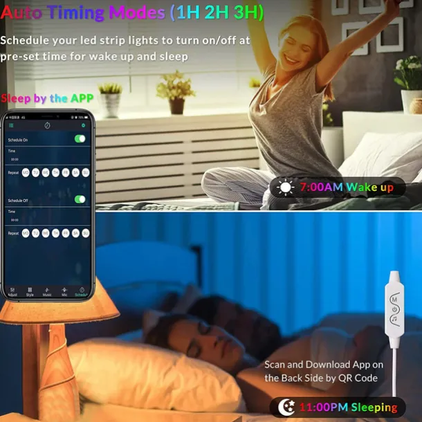 10ft/20ft Waterproof Neon Light Strip, Addressable RGB Rainbow Pixel Light with 2.4G APP Control Bar Synchronize Music Control to DIY LED Neon Sign Art Wall Decoration Lighting Including Power WS2811