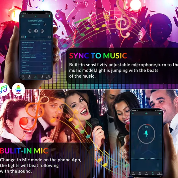 10ft/20ft Waterproof Neon Light Strip, Addressable RGB Rainbow Pixel Light with 2.4G APP Control Bar Synchronize Music Control to DIY LED Neon Sign Art Wall Decoration Lighting Including Power WS2811