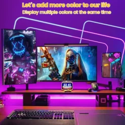 10ft/20ft Waterproof Neon Light Strip, Addressable RGB Rainbow Pixel Light with 2.4G APP Control Bar Synchronize Music Control to DIY LED Neon Sign Art Wall Decoration Lighting Including Power WS2811