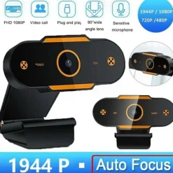 Full 1080P Autofocus HD Webcam Web USB Camera Microphone for PC Desktop Laptop