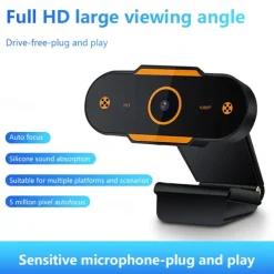Full 1080P Autofocus HD Webcam Web USB Camera Microphone for PC Desktop Laptop
