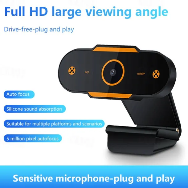 Full 1080P Autofocus HD Webcam Web USB Camera Microphone for PC Desktop Laptop