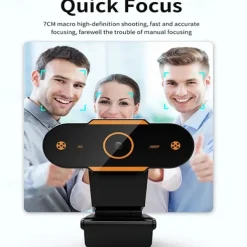 Full 1080P Autofocus HD Webcam Web USB Camera Microphone for PC Desktop Laptop