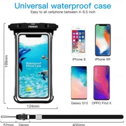Full View Waterproof Case for Phone Underwater Snow Rainforest Transparent Dry Bag Swimming Pouch Big Mobile Phone Covers