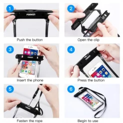 Full View Waterproof Case for Phone Underwater Snow Rainforest Transparent Dry Bag Swimming Pouch Big Mobile Phone Covers